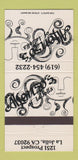 Matchbook Cover - Alfonso's La Jolla CA 30 Strike
