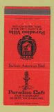 Matchbook Cover - Paradise Villa Cafe Detroit Troy MI Italian 30 Strike