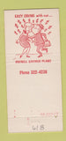 Matchbook Cover - Denver Colorado Florists Credit Union flowers 30 Strike