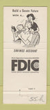Matchbook Cover - Citizens State Bank Irving TX 30 Strike