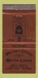 Matchbook Cover - Walnut Creek Motor Lodge CA WEAR 30 Strike