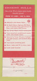 Matchbook Cover - Desert Hills Motor Hotel El Paso TX 30 Strike