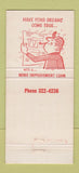 Matchbook Cover - Denver Colorado Florists Credit Union flowers 30 Strike