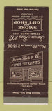 Matchbook Cover - Iwan Ries Smoke Gift Shop Chicago IL tobacco 30 Strike