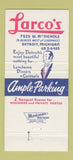 Matchbook Cover - Larco's Restaurant Detroit MI 30 Strike