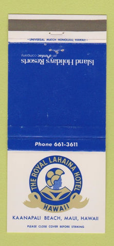 Matchbook Cover - Royal Lahaina Hotel Maui Hawaii 30 Strike