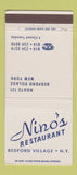 Matchbook Cover - Nino's Restaurant Bedford Village NY 30 Strike