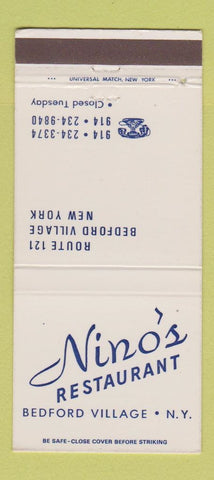 Matchbook Cover - Nino's Restaurant Bedford Village NY 30 Strike
