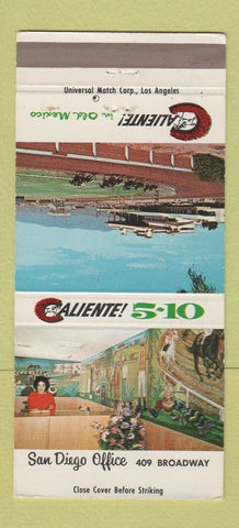 Matchbook Cover - Caliente Horse Racing Tijuana? Mexico WEAR 30 Strike