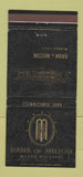 Matchbook Cover - Bank of Milton WI 30 Strike