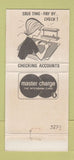 Matchbook Cover - Bank of Milton WI 30 Strike