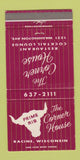 Matchbook Cover - Corner House Prime Rib Racine WI 30 Strike