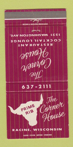 Matchbook Cover - Corner House Prime Rib Racine WI 30 Strike