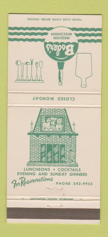 Matchbook Cover - Boder's Mequon WI restaurant 30 Strike