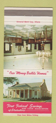 Matchbook Cover - First Federal Savings Statesboro GA 30 Strike