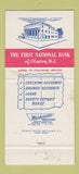 Matchbook Cover - First National Bank Clinton NJ 30 Strike