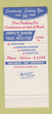 Matchbook Cover - First National Bank Schuylkill Haven PA 30 Strike