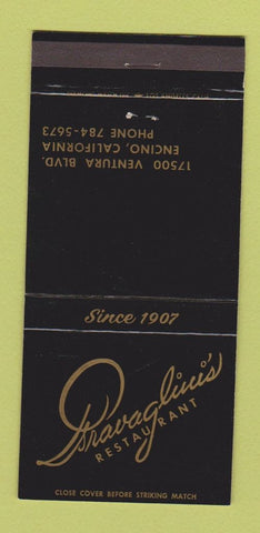 Matchbook Cover - Psravaglini's? Restaurant Encino CA 30 Strike