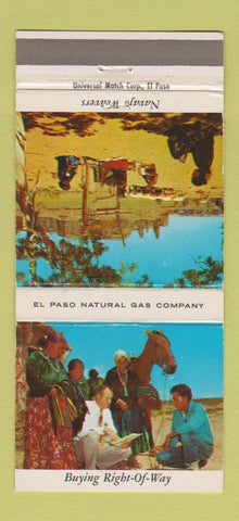 Matchbook Cover - El Paso Natural Gas Navajo Weavers TX 30 Strike