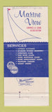 Matchbook Cover - Marine View Savings Loan Middletown NJ Lincroft 30 Strike