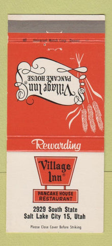 Matchbook Cover - Village Inn Pancakes Salt Lake City UT 30 Strike