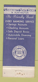 Matchbook Cover - Community State Bank Huntington IN 30 Strike