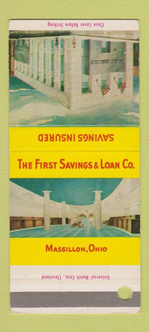 Matchbook Cover - First Savings and Loan Massillon OH SAMPLE 30 Strike