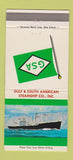 Matchbook Cover - Gulf and South American Steamship New Orleans LA 30 Strike