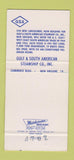Matchbook Cover - Gulf and South American Steamship New Orleans LA 30 Strike