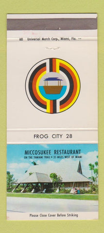 Matchbook Cover - Miccosukee Restaurant Frog City FL 30 Strike