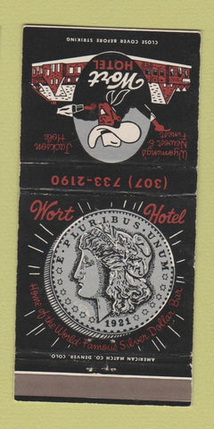 Matchbook Cover - Wort Hotel Jackson Hole WY 30 Strike