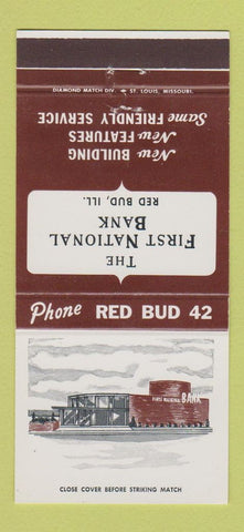 Matchbook Cover - First National Bank Red Bud IL 30 Strike