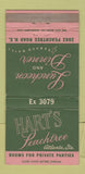 Matchbook Cover - Hart's Peachtree Atlanta GA WEAR 30 Strike