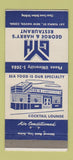 Matchbook Cover - George & Harry's Restaurant New Haven CT 30 Strike
