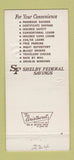 Matchbook Cover - Shelby Federal Savings Indianapolis IN 30 Strike