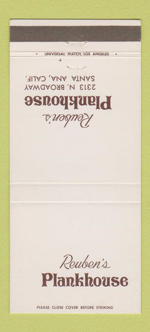 Matchbook Cover - Reuben's Plankhouse Santa Ana CA 30 Strike