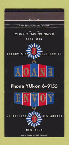 Matchbook Cover - Envoy Steak House New York City 30 Strike