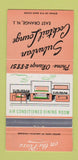 Matchbook Cover - Suburban Cocktail Lounge East Orange NJ 30 Strike