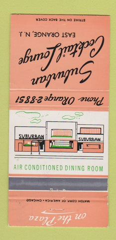 Matchbook Cover - Suburban Cocktail Lounge East Orange NJ 30 Strike