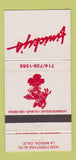 Matchbook Cover - Finicky's La Mirada CA 30 Strike