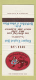 Matchbook Cover - The Roaring Lion English Pub Los Angeles CA 30 Strike