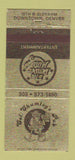Matchbook Cover - Col Chumley's Pub Denver Colorado 30 Strike