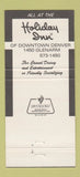 Matchbook Cover - Col Chumley's Pub Denver Colorado 30 Strike