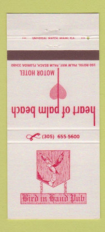 Matchbook Cover - Heart of Palm Beach Motor Hotel FL 30 Strike