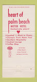Matchbook Cover - Heart of Palm Beach Motor Hotel FL 30 Strike