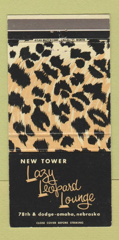Matchbook Cover - Lazy Leopard Lounge Omaha NE 30 Strike