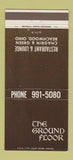 Matchbook Cover - The Ground Floor Restaurant Beachwood OH 30 Strike