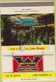 Matchbook Cover - Western Construction Lake Charles LA swimming pools 40 Strike