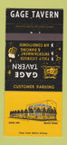 Matchbook Cover - Gage Tavern Hamilton ON 30 Strike
