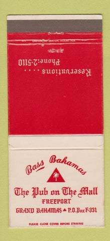 Matchbook Cover - Bass Bahamas Pub Freeport Grand Bahamas 30 Strike